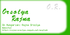 orsolya rajna business card